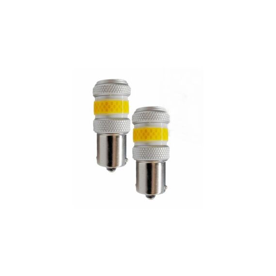 Set 2 Becuri  o faza  BAU15S PY21W T.N.  LED COB 12W Cod: W3-BAU15S-Y-EK-Dacenergy.ro