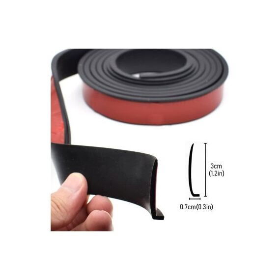 Set 4 ornamente protectie aripa din cauciuc 1,6mx3cm culoare Neagra Cod: FS-7012-Dacenergy.ro