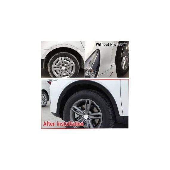 Set 4 ornamente protectie aripa din cauciuc 1,6mx3cm culoare Neagra Cod: FS-7012-poza 4-Dacenergy.ro