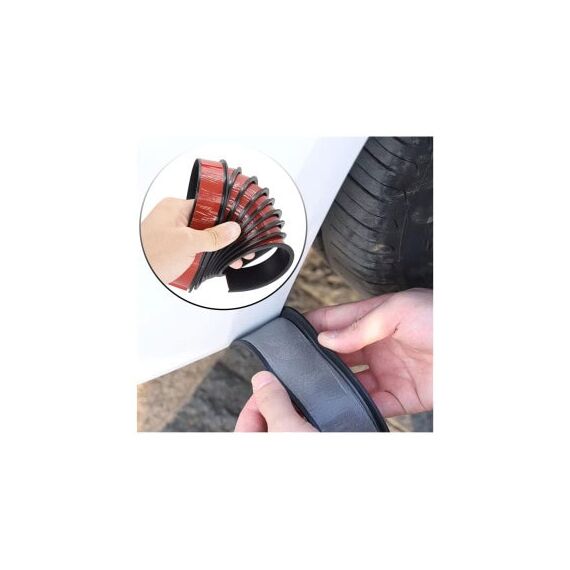 Set 4 ornamente protectie aripa din cauciuc 1,6mx3cm culoare Neagra Cod: FS-7012-poza 3-Dacenergy.ro