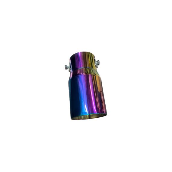 Ornament toba colorat inox universal sport tuning intrare 60mm iesire 70mm lungime  Cod: C84-poza 3-Dacenergy.ro