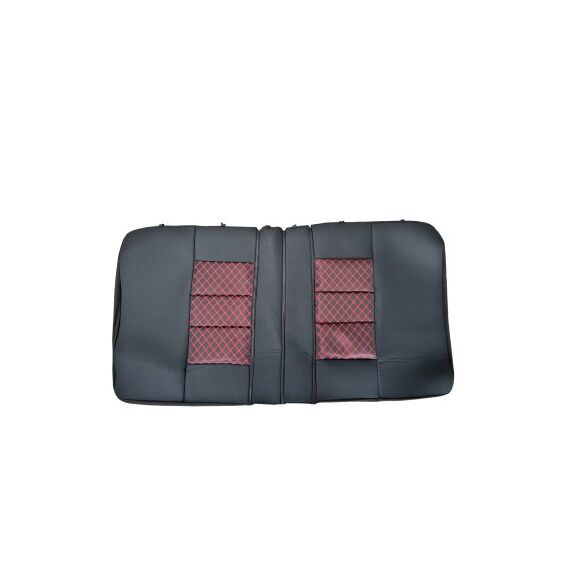 Huse scaune auto universale premium cu bancheta spate fractionata negru rosu Cod: F3001-P43-poza 4-Dacenergy.ro