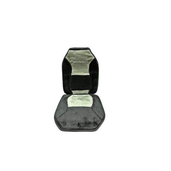 Set huse scaune pufoase fata culori disponibile Negru+Gri / Negru+Albastru-Dacenergy.ro