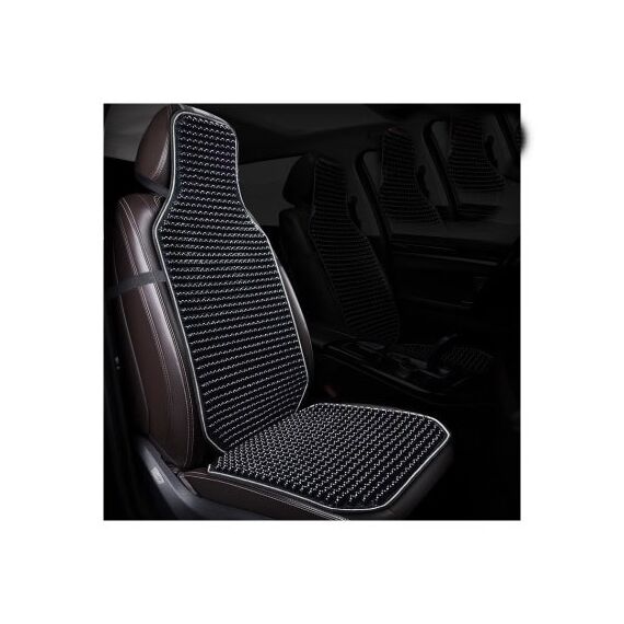 Husa scaun auto cu bile din lemn culoare Neagra 122x42cm Cod: PGP08-poza 3-Dacenergy.ro