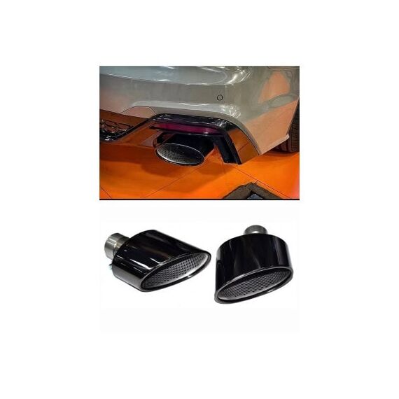 Ornament de toba compatibil  Audi model tip RS Negru Cod: TY001BL-poza 2-Dacenergy.ro
