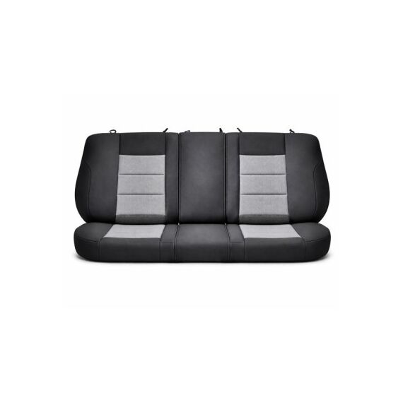 Huse scaune auto universale premium  cu bancheta spate fractionata negru gri Cod: F3001-P1-poza 3-Dacenergy.ro