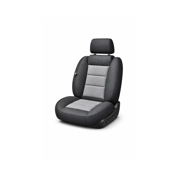 Huse scaune auto universale premium  cu bancheta spate fractionata negru gri Cod: F3001-P1-poza 2-Dacenergy.ro