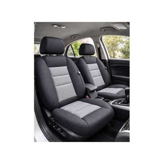 Huse scaune auto universale premium  cu bancheta spate fractionata negru gri Cod: F3001-P1-Dacenergy.ro