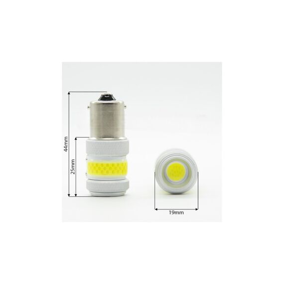 Set 2 Becuri  o faza  BAU15S PY21W T.N.  LED COB 12W Cod: W3-BAU15S-Y-EK-poza 3-Dacenergy.ro