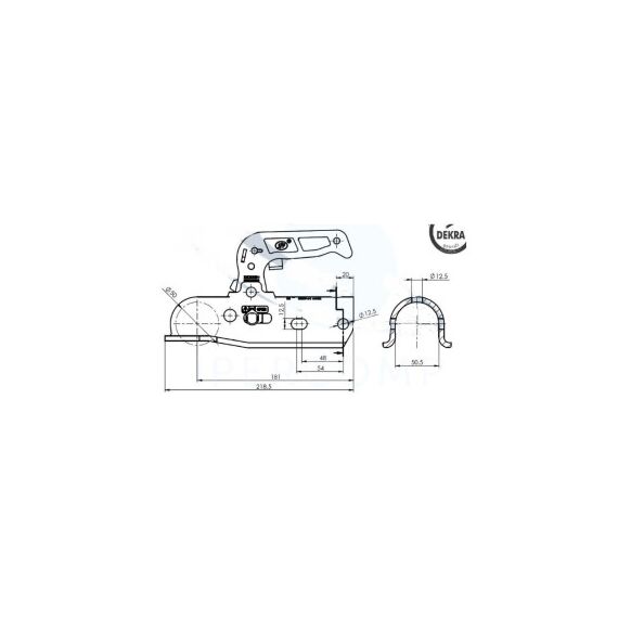 Set cupla remorca cu 3 adaptoare ,suruburi, manson si protectie bara Cod: BC-3000.1D-poza 4-Dacenergy.ro