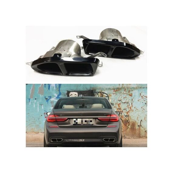 Ornament de toba compatibil BMW Seria 7 G11 G12 tip M 760i - Negru Cod:H201BL-poza 2-Dacenergy.ro