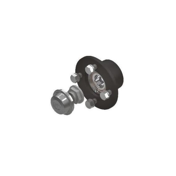 Butuc roata remorca 4x100 cu prezoane M12x1.5 si capac protectie Cod: HC-0203-poza 2-Dacenergy.ro