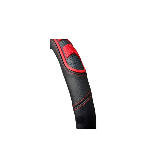 Husa volan auto imitatie piele si silicon rosu marime M Cod: WK-1405-poza 4-Dacenergy.ro