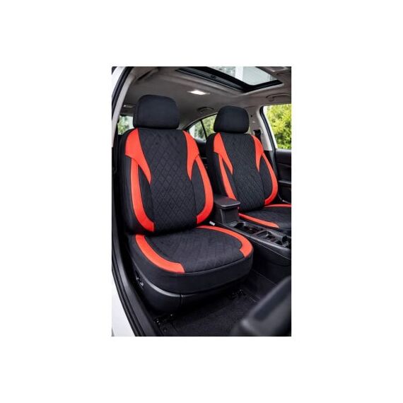 Huse scaune auto universale fractionate Premium fata si spate compatibile dimensiuni standard negru rosu Cod: HNG1101-1-Dacenergy.ro