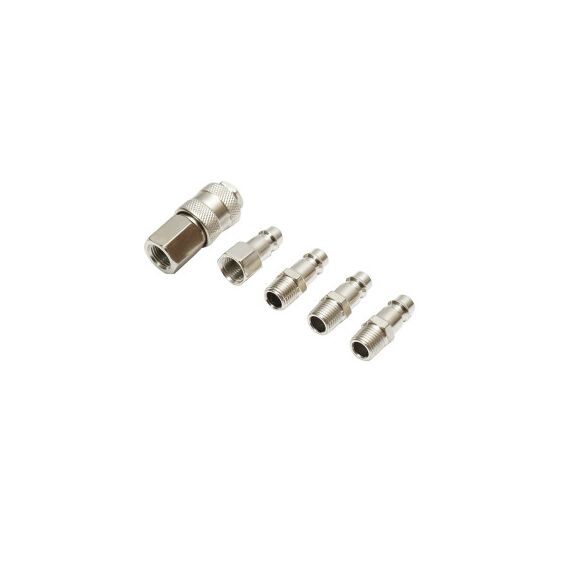 Set 5 cuple rapide 1/4 BSPT pentru furtunuri aer comprimat si scule pneumatice Crownman Cod: DISPN97-poza 8-Dacenergy.ro
