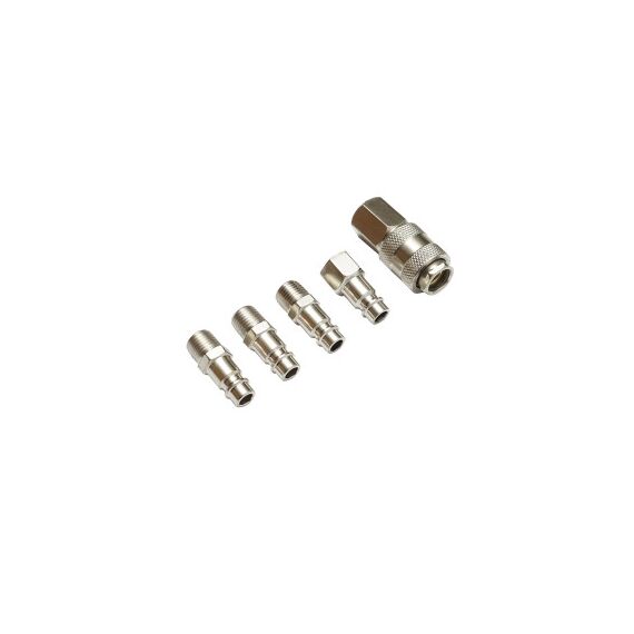 Set 5 cuple rapide 1/4 BSPT pentru furtunuri aer comprimat si scule pneumatice Crownman Cod: DISPN97-poza 9-Dacenergy.ro