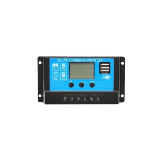 Regulator tensiune panou solar 10A 12V 24V cu 2 porturi USB pentru baterii auto si sisteme off grid Cod: BK87430-poza 3-Dacenergy.ro