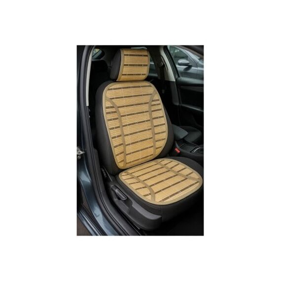 Set huse auto din bambus culoare bej universale pentru scaune auto cu spatar si tetiera Cod: XYJ-BMB-poza 8-Dacenergy.ro