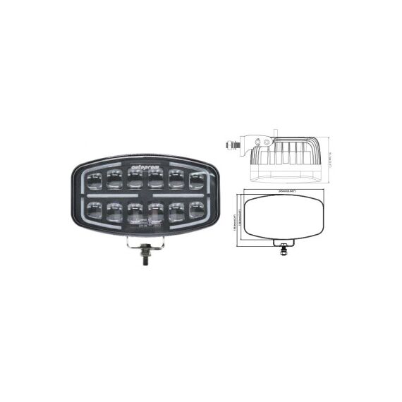 Proiector LED auto 2 faze cu DRL alb si portocaliu 12V 24V  75W omologare E9 Cod: 202506-poza 7-Dacenergy.ro