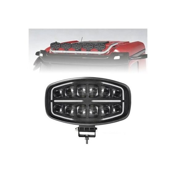 Proiector LED auto 2 faze cu DRL alb si portocaliu 12V 24V  75W omologare E9 Cod: 202506-poza 3-Dacenergy.ro