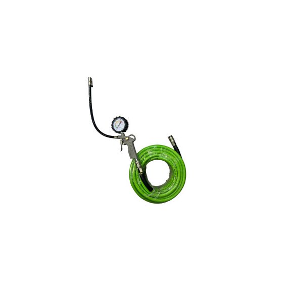 Furtun compresor aer 15m cu pistol si manometru verde Cod: AH-15D-Dacenergy.ro