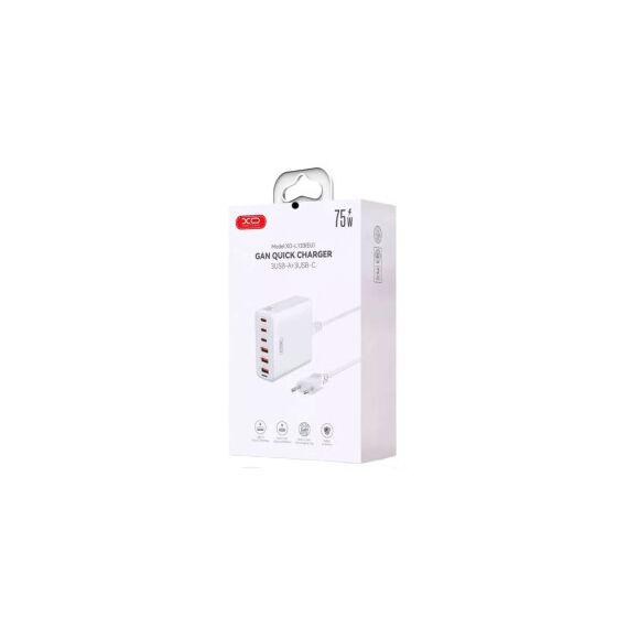 Incarcator retea cu cablaj 1.5m XO 75W ,6 USB 3USB-A / 3USB-C Cod: XO-L133-poza 3-Dacenergy.ro