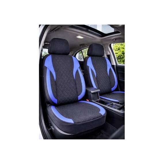 Huse scaune auto universale XL fractionate Premium compatibile SUV si Limuzine negru albastru Cod: HNG2504-2-Dacenergy.ro