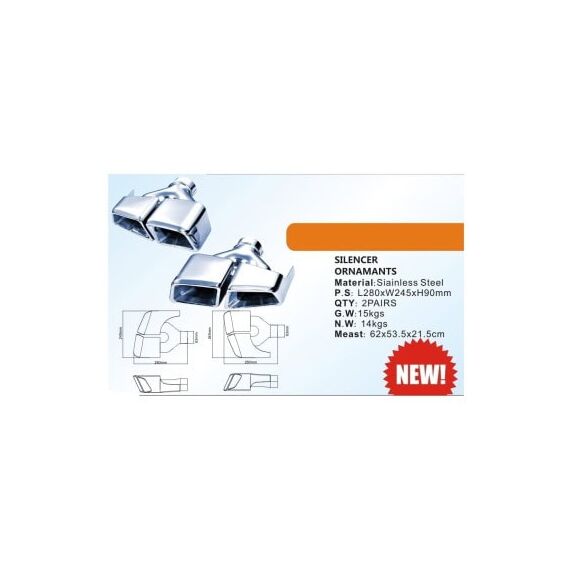 Ornament toba compatibil Mercedes CLS AMG Cod:63MCLS-Dacenergy.ro