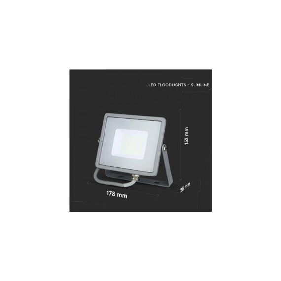 Proiector LED 20W Cip SAMSUNG SMD Corp Gri 6400K COD: 447-poza 3-Dacenergy.ro