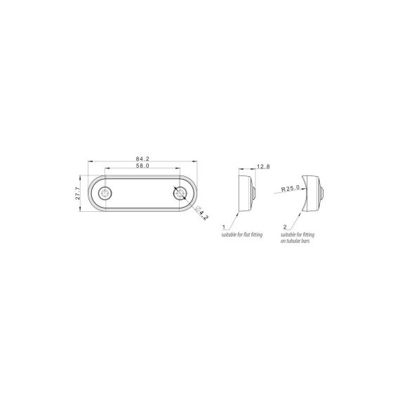 Lampa gabarit, 84x27, LED, slim, rosie, cu 2 garnituri bullbar,  Fristom , Cod: FT-073C-poza 4-Dacenergy.ro