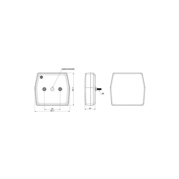 Lampa spate 99,6x93, 3 functii, LED, cablu,  LED Fristom Cod: FT-222-poza 6-Dacenergy.ro