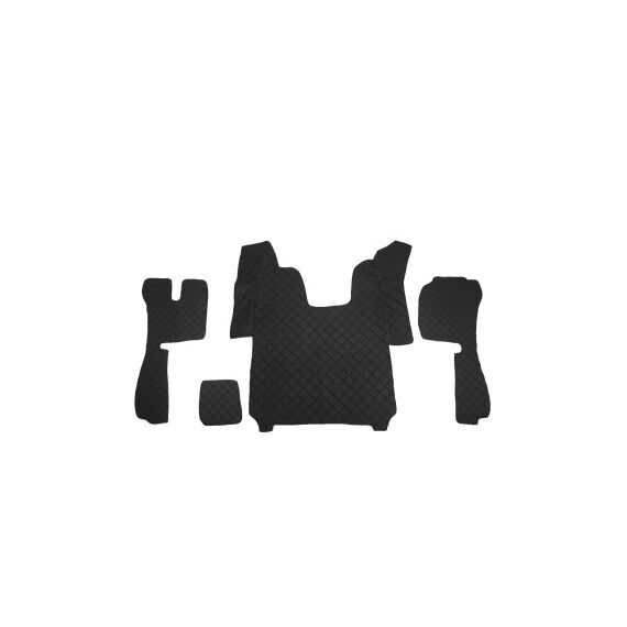 Covor auto imitatie piele dedicat Camion Scania R 2016, un scaun pneumatic,Cutie automata Negru/Rosu Cod:LUX-893-Dacenergy.ro