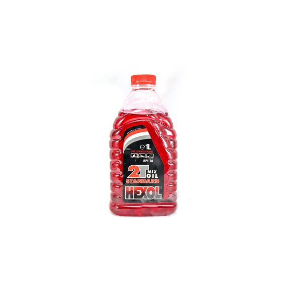 Ulei amestec 2T rosu Hexol Standard motoare 2 timpi gradinarit scutere barci 1 litru-Dacenergy.ro