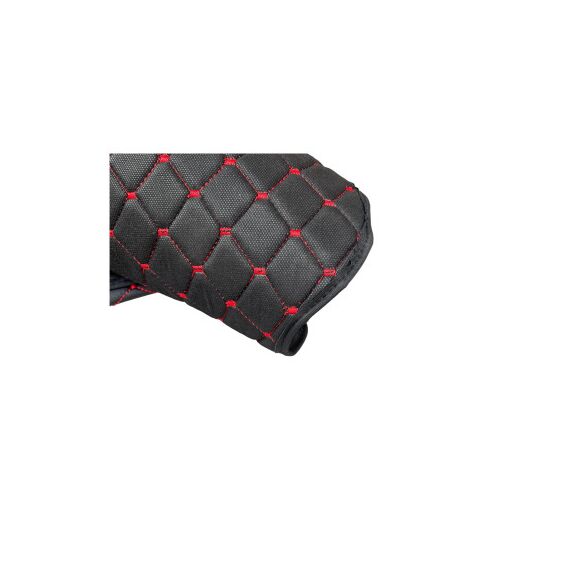 Covor auto imitatie piele dedicat Camion Renault T,podea pe două nivele,Cutie automata Negru/Rosu Cod:LUX-803-poza 2-Dacenergy.ro