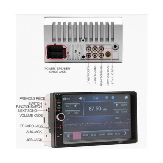 PLAYER MP3 / MP5 AUTO  7010 7" cu mirrorlink-poza 2-Dacenergy.ro