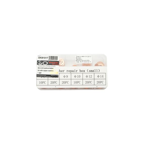 Trusa cu saibe din cupru diametru 6-14 mm 100 bucati Cod: BK81017-poza 2-Dacenergy.ro