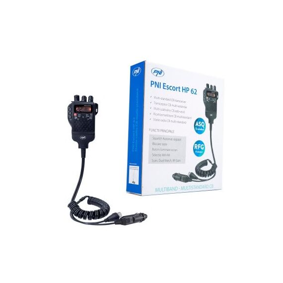 Statie radio CB portabila PNI Escort HP62AC cu Antena BNC si suport baterii-Dacenergy.ro