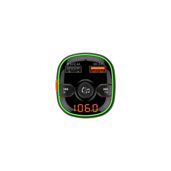 Modulator FM Akai  , Bluetooth, USB, functie incarcator telefon, microfon incorporat, afisaj LED Cod: FMT-52BT-poza 2-Dacenergy.ro