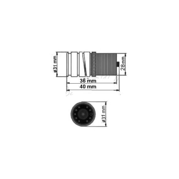 Camera marsarier / fata 12V Cod: 587IR-NTSC-poza 2-Dacenergy.ro