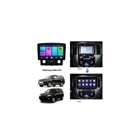 Rama Navigatie 9" cu cablaj si modul canbus compatibila Ford Transit 2006 - 2014 Cod: NV3072/ GR2-poza 2-Dacenergy.ro