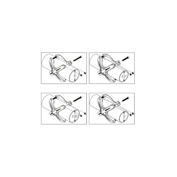 Set 2 suporti  proiectoare LED universal pentru prindere de rollbar sau bullbar    Cod: TY015-poza 2-Dacenergy.ro