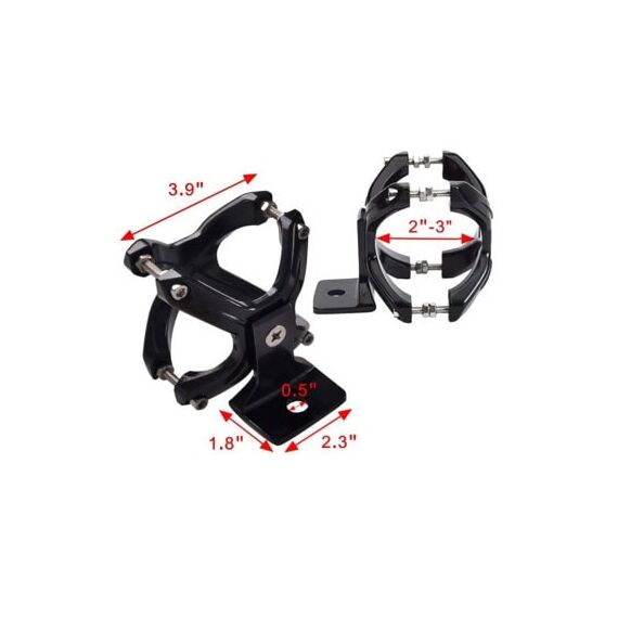Set 2 suporti  proiectoare LED universal pentru prindere de rollbar sau bullbar    Cod: TY015-poza 3-Dacenergy.ro
