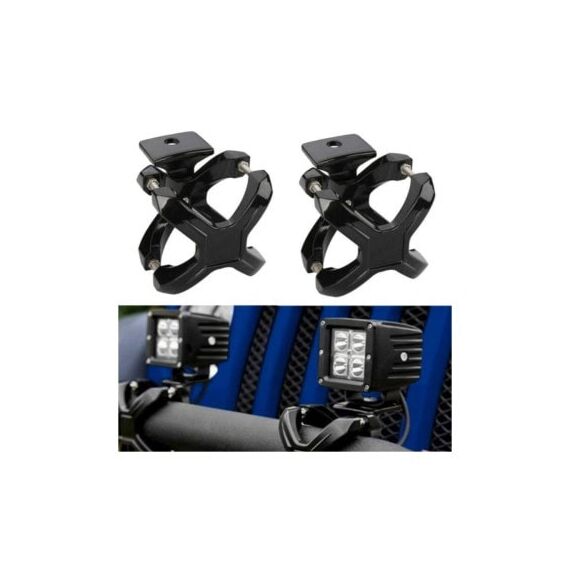 Set 2 suporti  proiectoare LED universal pentru prindere de rollbar sau bullbar    Cod: TY015-poza 6-Dacenergy.ro