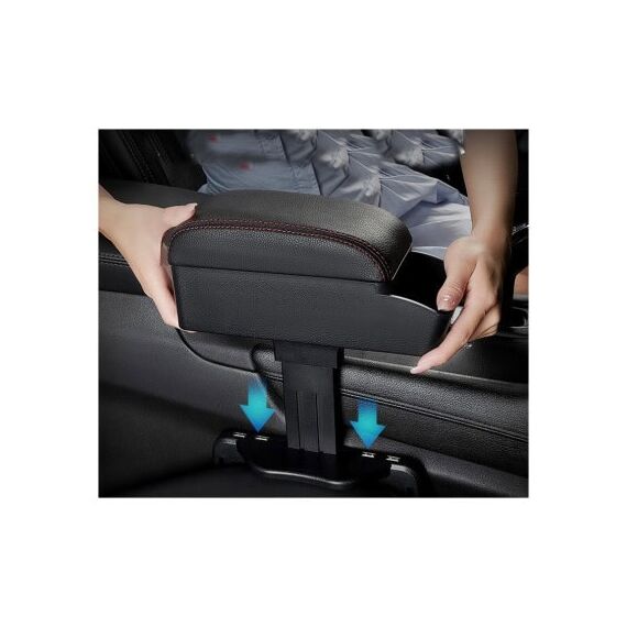 Cotiera universala culoare Neagra si cusatura Rosie  Cod: 1309-poza 2-Dacenergy.ro