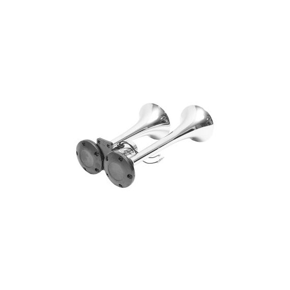 Claxon 2 trompete 12/24V pentru compresor aer auto crom-negru Cod: DISBS76-poza 3-Dacenergy.ro