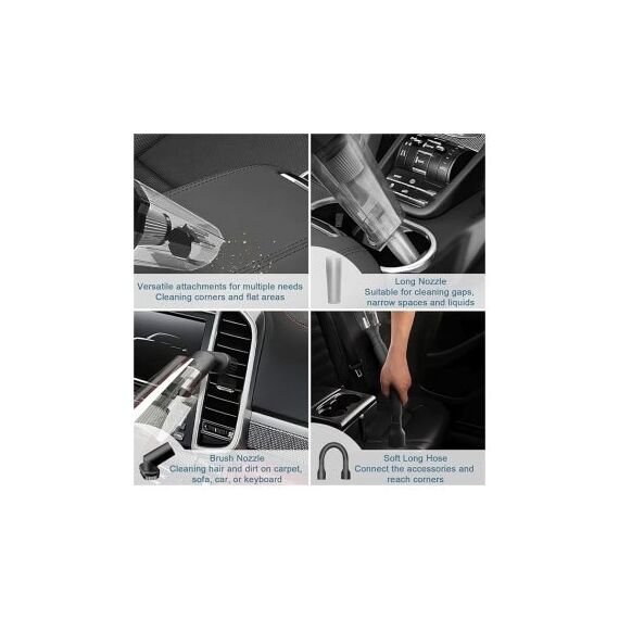 Aspirator auto portabil 12V Premium cu accesorii incluse Cod: 8266-poza 3-Dacenergy.ro
