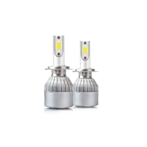 Set becuri LED H7 18W 3500 lumeni 6000K 12–24V Cod: C6-H7-poza 2-Dacenergy.ro