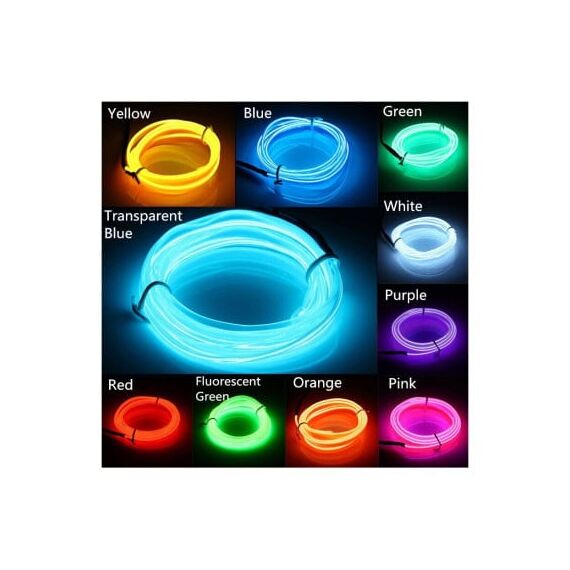 Fir cu neon PREMIUM  12V  lungime 5 metri Cod: ELW-5M-Dacenergy.ro