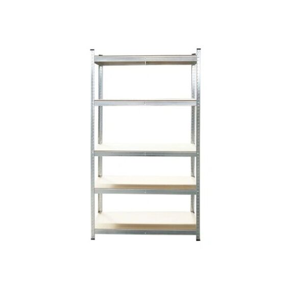 Raft metalic cu 5 polite MDF, 180x100x50cm, 250kg/polita, montaj fara suruburi, galvanizat Cod: BK92956-Dacenergy.ro