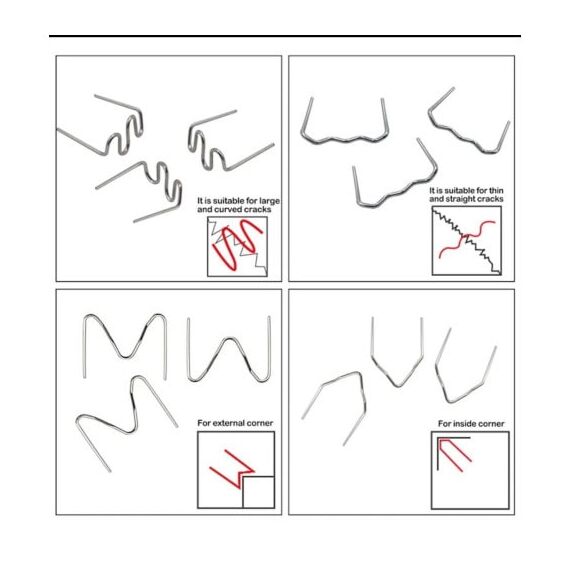 Set 100 cleme tip V pentru pistol de reparat obiecte din plastic 0.8mm  Cod: K18028-4-poza 4-Dacenergy.ro